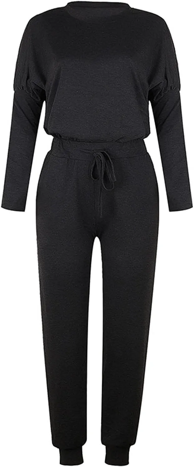 2 Piece Outfits for Women Sweatsuit Long Sleeve Pullover Top with Jogger Sweatpants Fall Fashion Loungewear Set