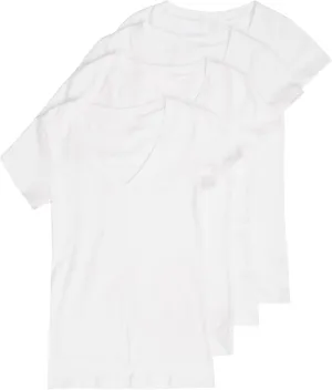 4 Pack Zenana Women's Basic V-Neck T-Shirts