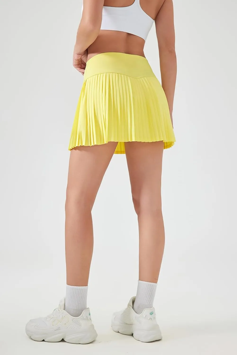 altiland Womens' Cool Feeling Pleated Tennis Athletic Running Mini Skirts with Shorts 3"