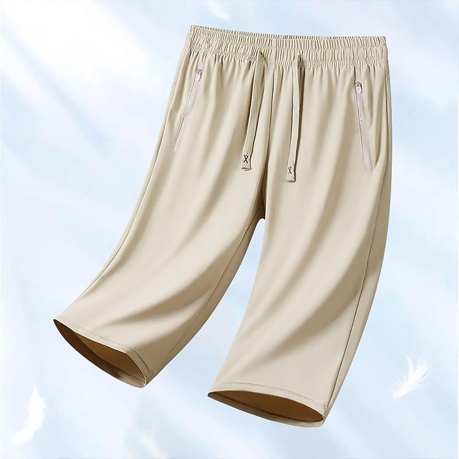 Beeswan Pants for Women Stretchy Active Capri Pants Drawstring Lightweight Quick Drying Hiking Pant with Zip Pockets