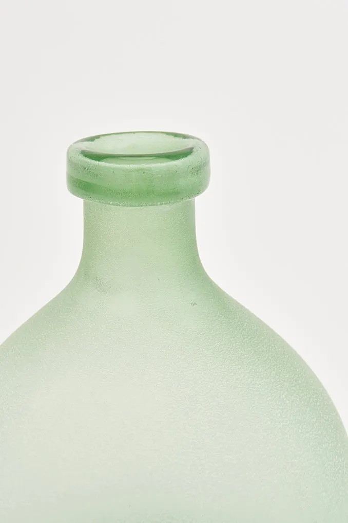 Botella o florero de cristal artesanal ø: 21 cm - h: 27 cm