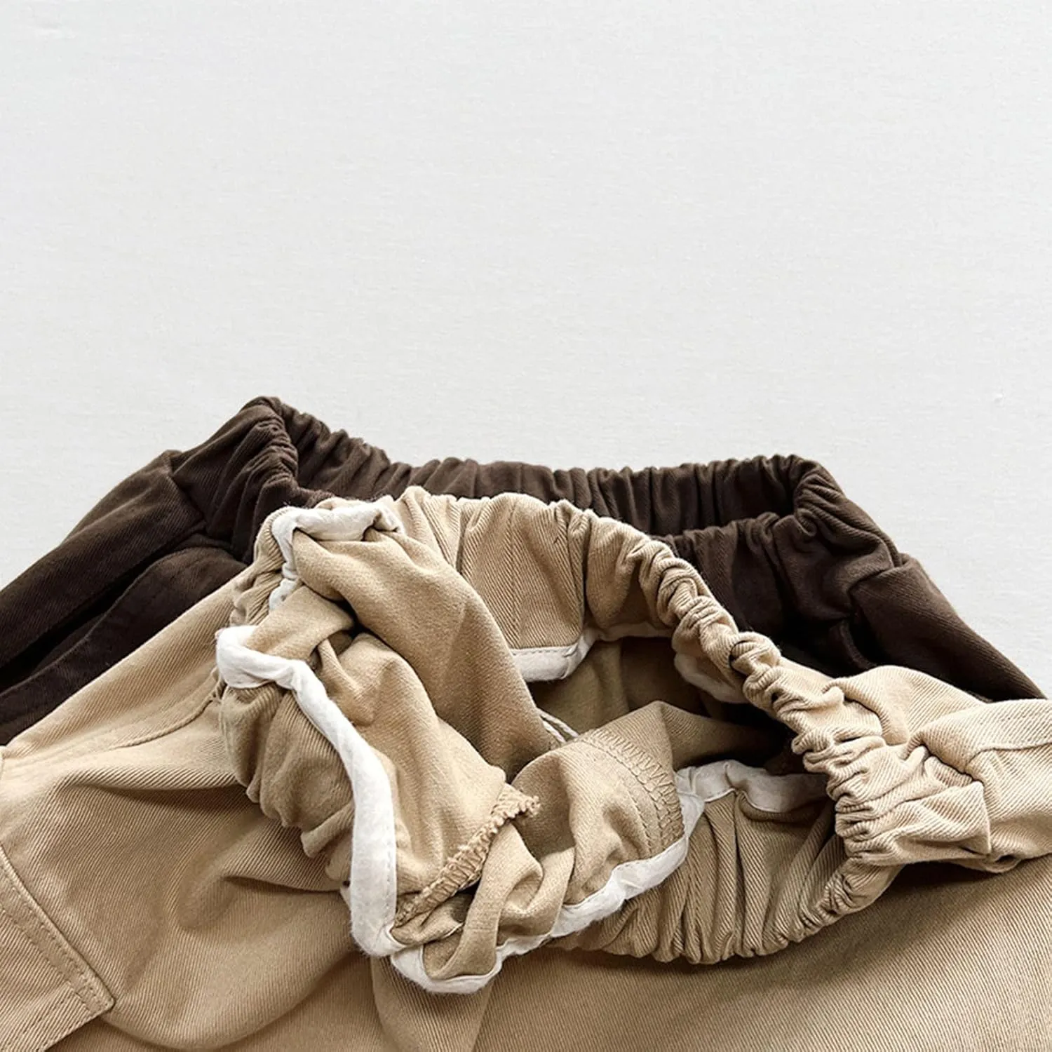 Boys Baggy Cargo Pants Hip Hop Wide Leg Trousers Casual Loose Long Pants Elastic Waisted Hip Hop Streetwear Joggers