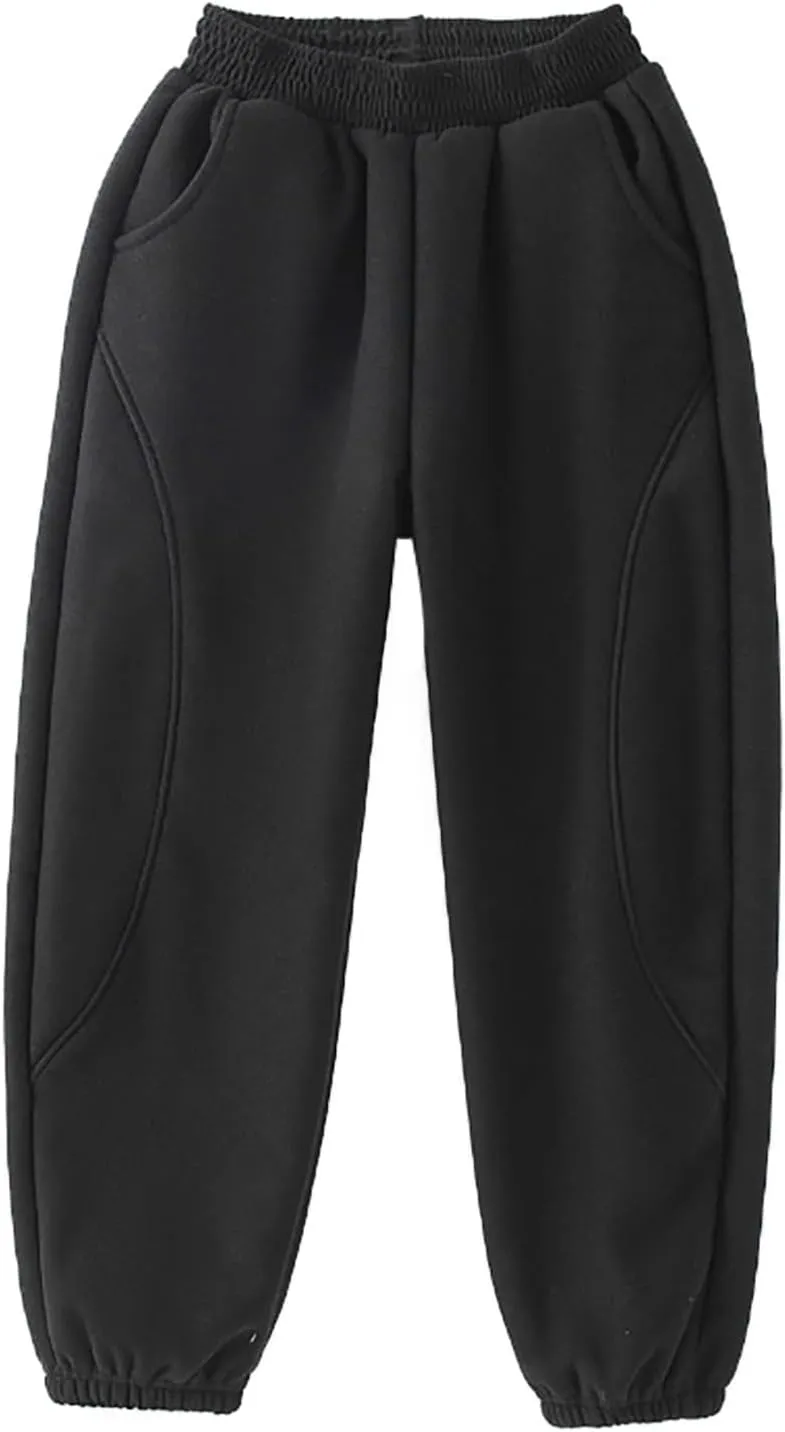 Boys Wide Leg Sweatpants Baggy Casual Loose Long Pants Elastic Waist Sports Running Joggers Trousers Pants Clothes
