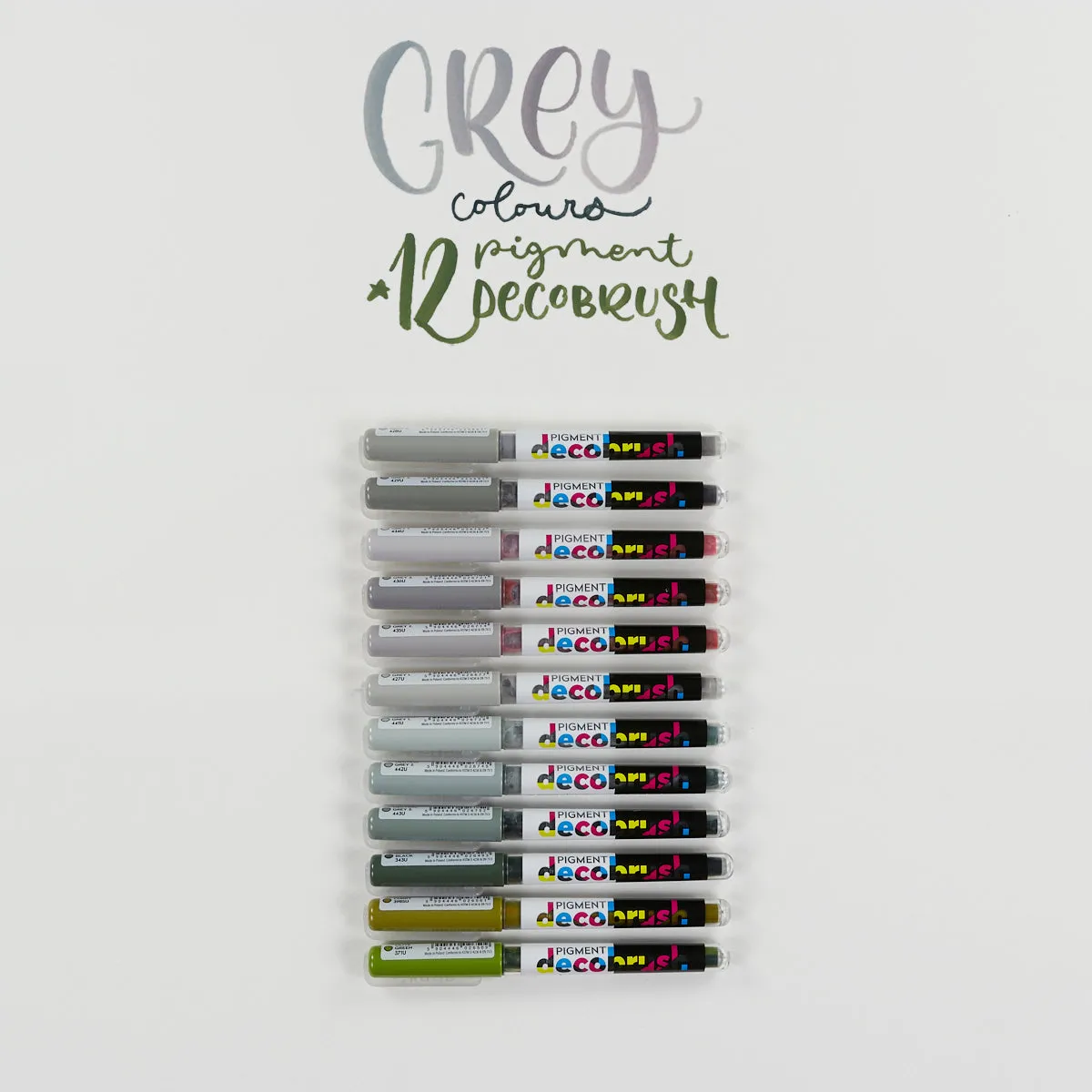 Caja 12 Rotuladores Grey Pigment Decobrush Karin