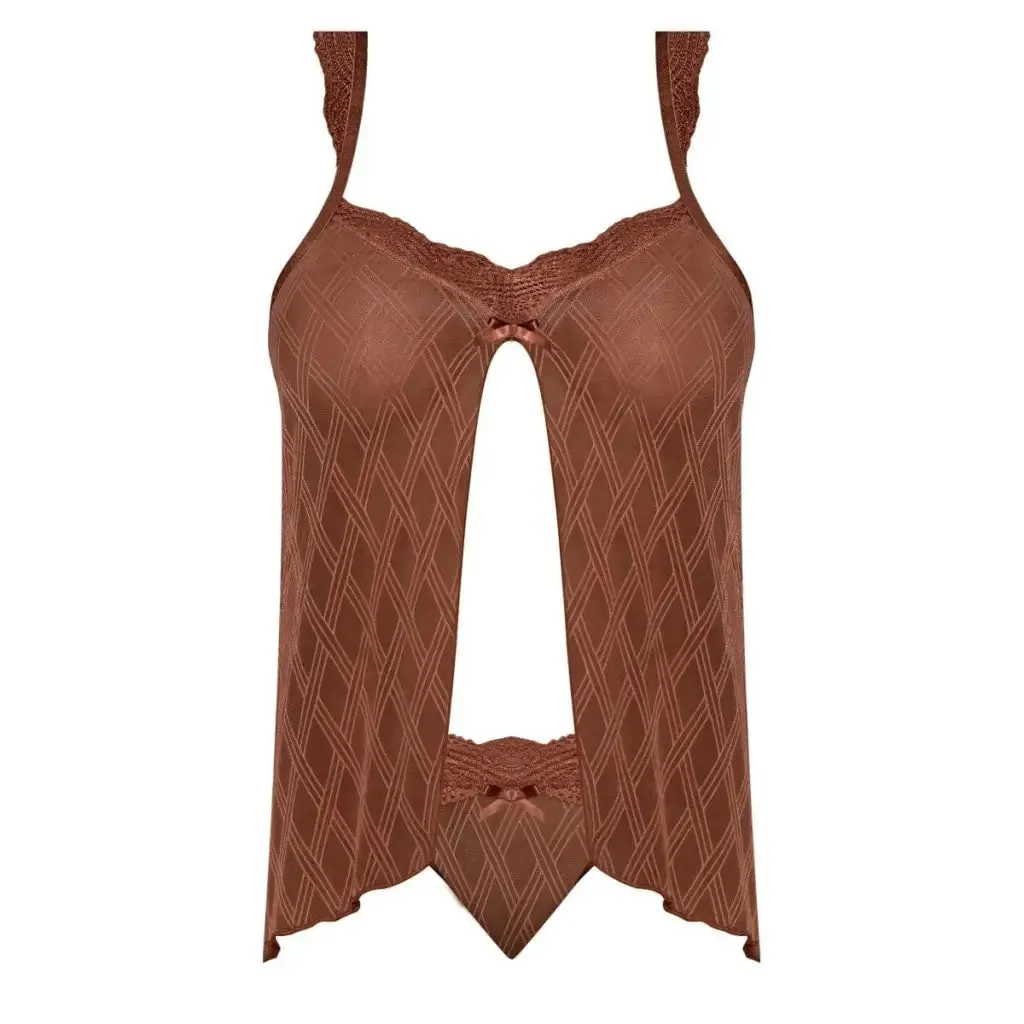 Caramel Kiss Babydoll & Thong Set