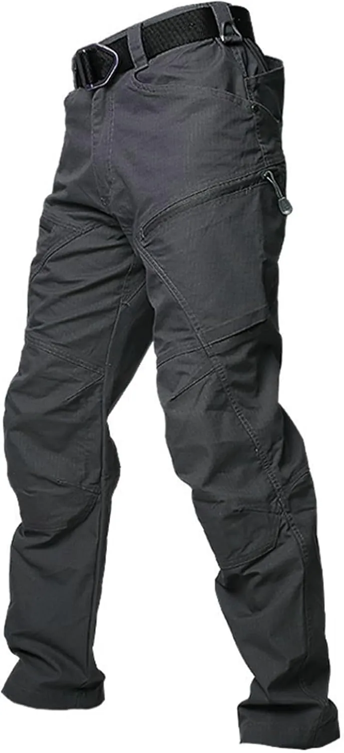 Cargo Pants for Men Hiking Tactical Pants Water Resistant Baggy Casual Work Pants Straight Multi Pockets Trousers