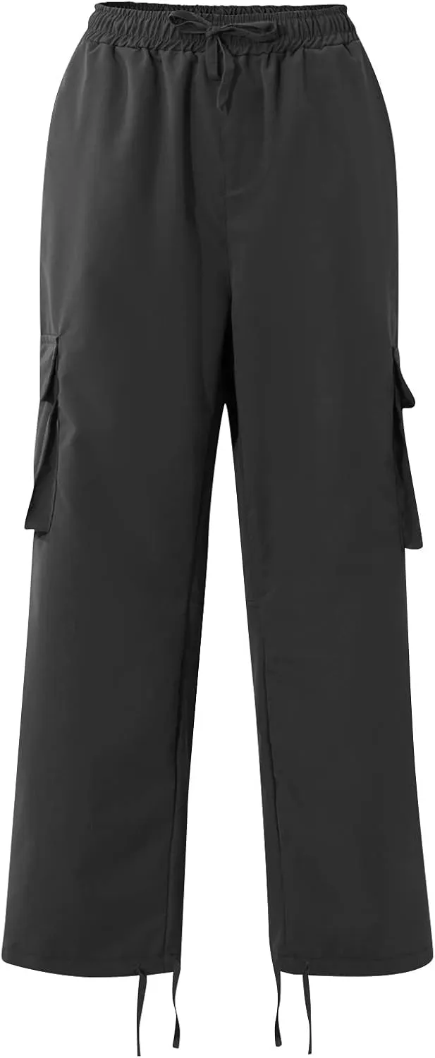 Cargo Pants for Men Lightweight Comfy Outdoor Hiking Tactical Pants Baggy Elastic Waist Wide Leg Joggers with Pockets