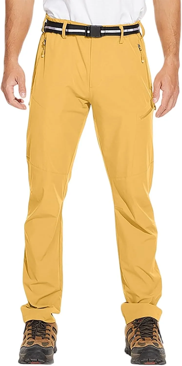 Cargo Work Pants for Men Big and Tall Stretch Waist Casual Hiking Work Summer Elastic Trousers