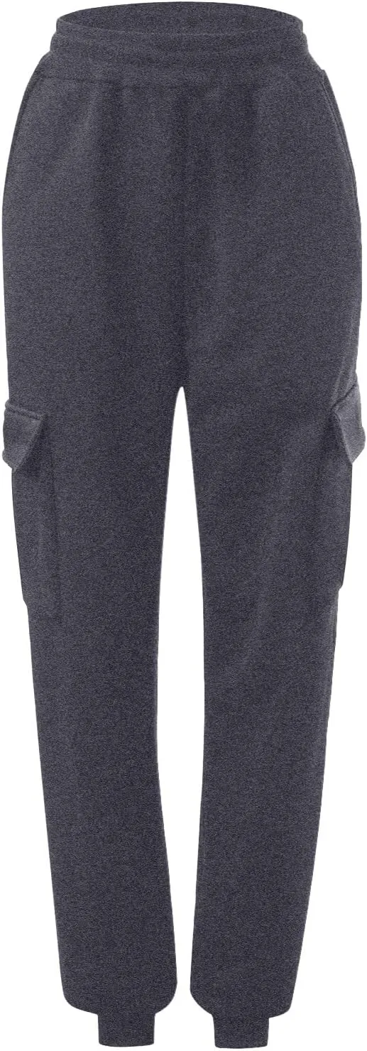 CRNTCEM Womens High Waist Fleece Lined Joggers Winter Warm Cinch Bottom Sweatpants Straight Athletic Workout Thermal Pants