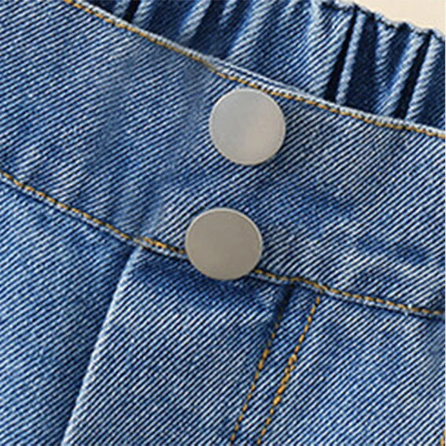 Girls Ripped Jeans Baggy Straight Leg Retro Denim Pants Teen Wide Leg Elastic Waist Y2k Casual Trousers Leggings
