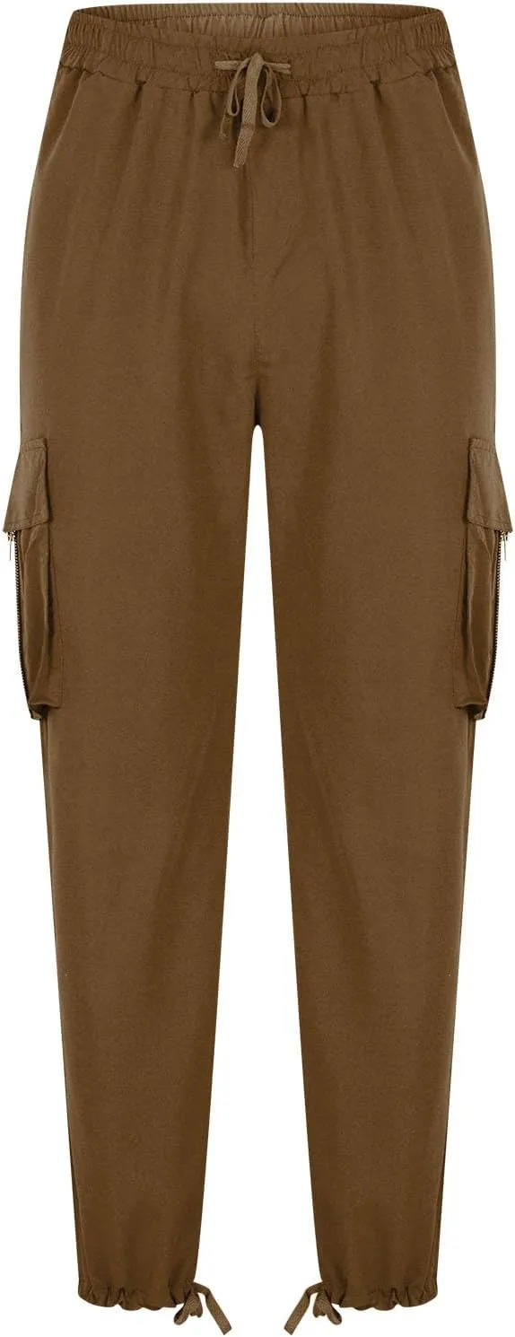 Men's Cargo Pants Lightweight Relaxed Fit Outdoor Sweatpants Hiking Joggers Classic Fit Multi Pockets Fashion Trousers