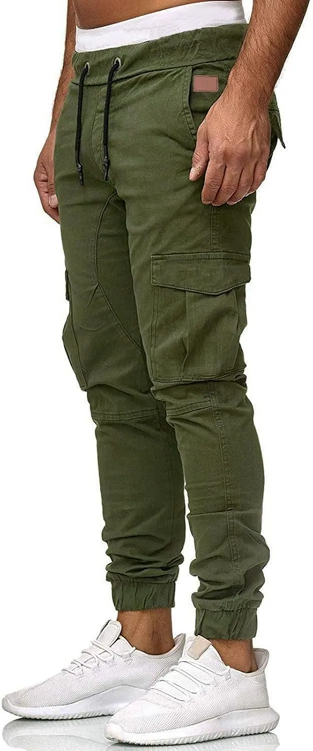 Men's Cargo Sweatpants Cotton Pants Summer Casual Pants Men's Breathable Pants Loose Straight Sweatpants for Men