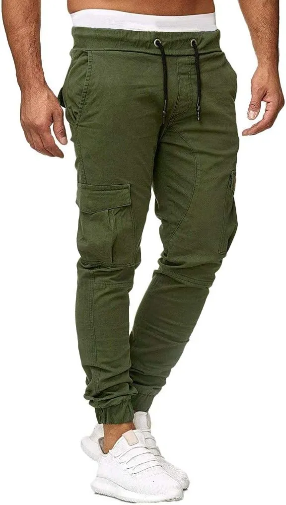 Men's Cargo Sweatpants Cotton Pants Summer Casual Pants Men's Breathable Pants Loose Straight Sweatpants for Men