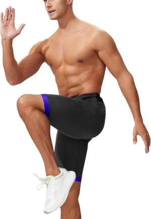 Mens Casual Shorts Thin Knee Length Loose Sports Work Pants Casual Shorts Straight Flare Split Relaxed Cargo