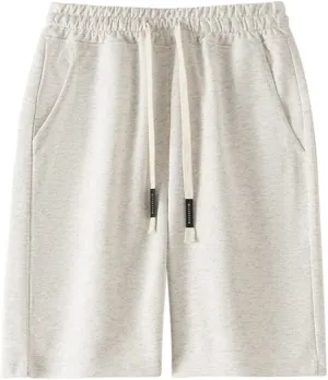 Men's Sport Casual Shorts Plus Size Fashion Drawstring Elastic Waist Athletic Shorts Loose Comfy Crop Sweatpant