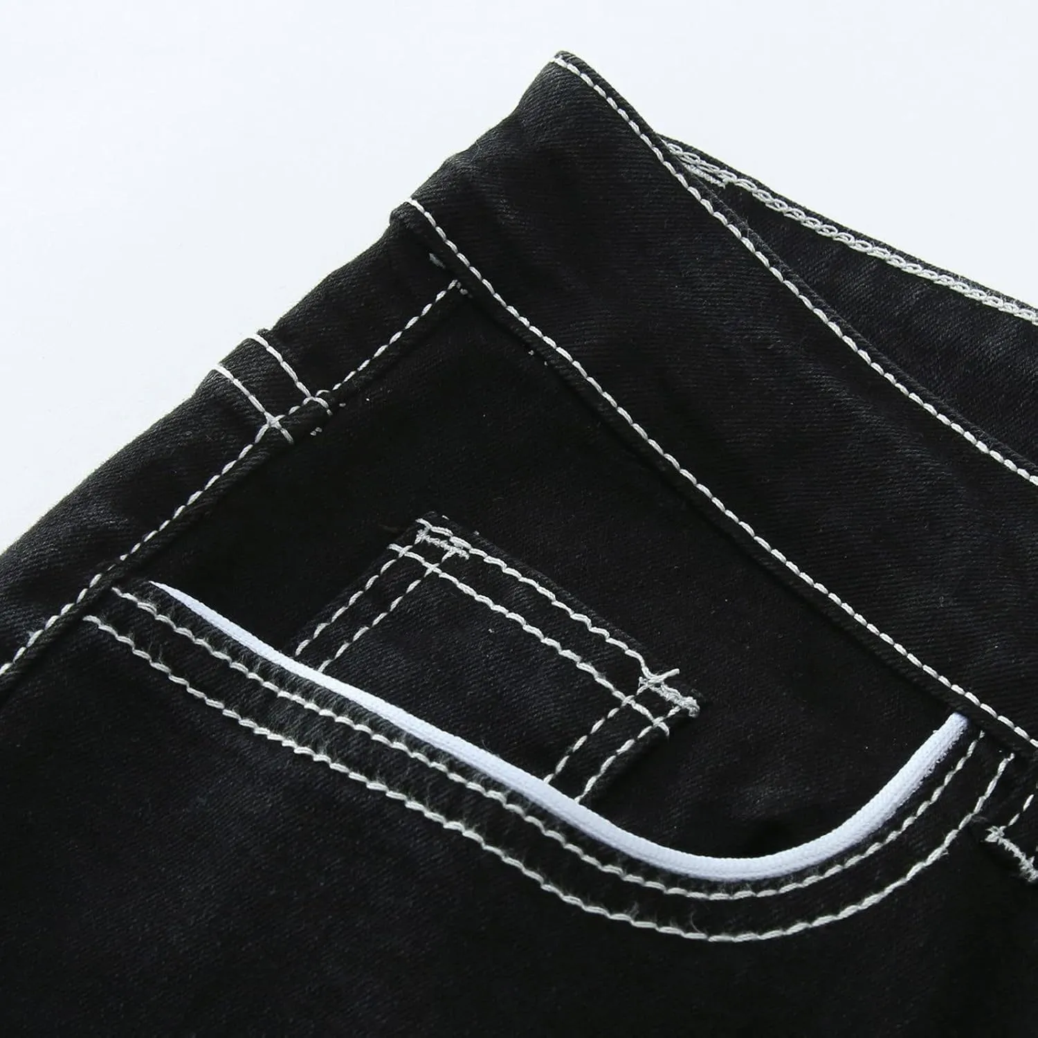 Mens Straight Leg Slim Fit Jeans Casual Bodybuilding Sports Durable Denim Pants for Men Lightweight Wear to Work Pencil Pants