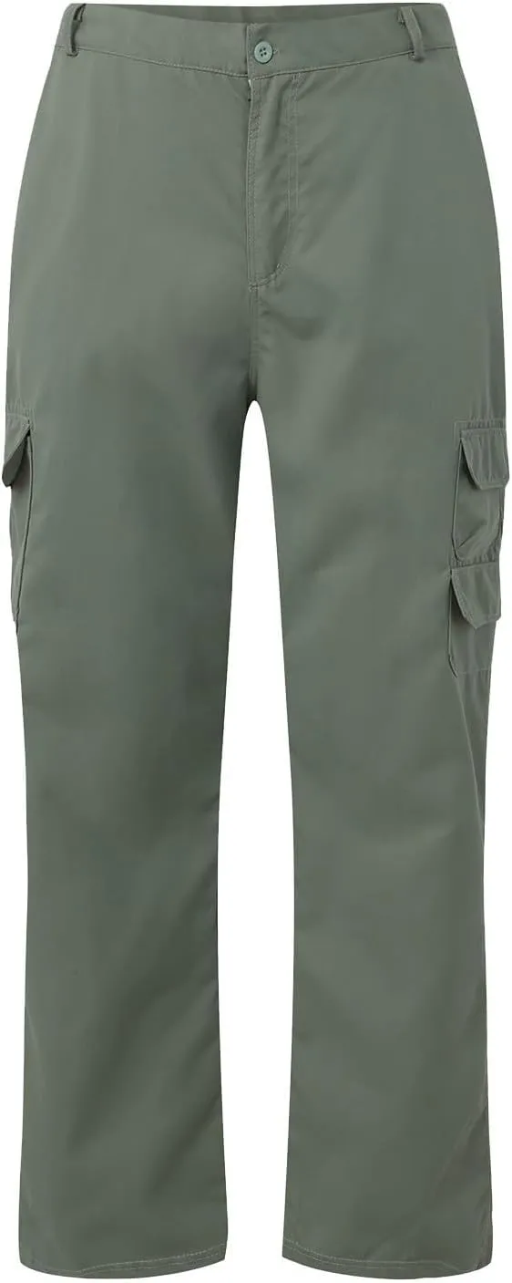 Mens Tactical Hiking Cargo Pants Stretch Ripstop Waterproof Pants Pockets Lightweight Utility Outdoor Apparel