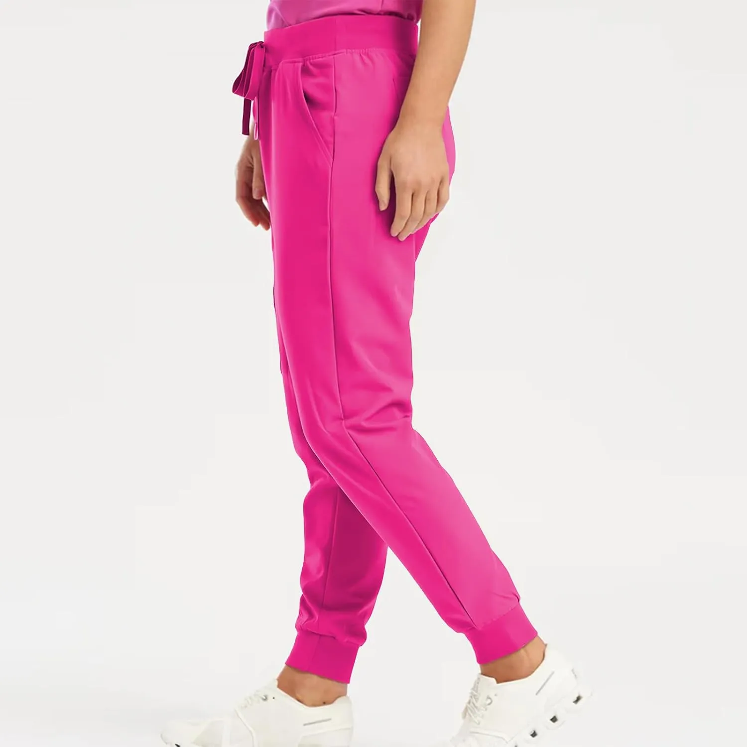 Scrubs for Women Workwear Revolution, Drawstring Cargo Pants Soft Stretch Moisture Wicking Healthcare Scrub Joggers