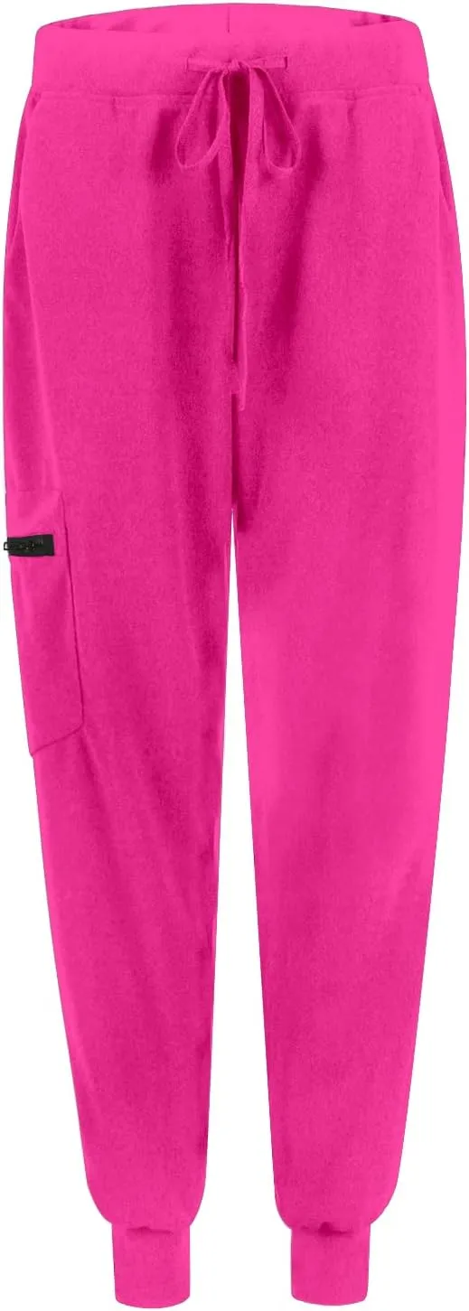 Scrubs for Women Workwear Revolution, Drawstring Cargo Pants Soft Stretch Moisture Wicking Healthcare Scrub Joggers