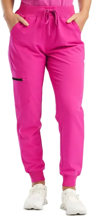 Scrubs for Women Workwear Revolution, Drawstring Cargo Pants Soft Stretch Moisture Wicking Healthcare Scrub Joggers