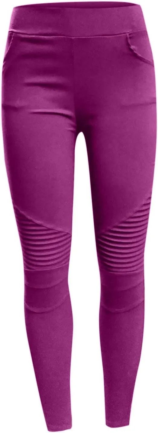 SMIDOW High Waisted Leggings for Women Plus Size Seamless Scrunch Butt Gym Yoga Pants Stretch Pull-on Jeggings Activewear