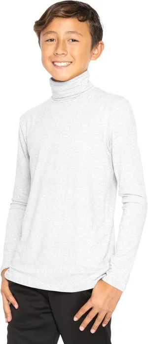STRETCH IS COMFORT Oh So Soft Boy's Long Sleeve Poly Spandex Turtleneck