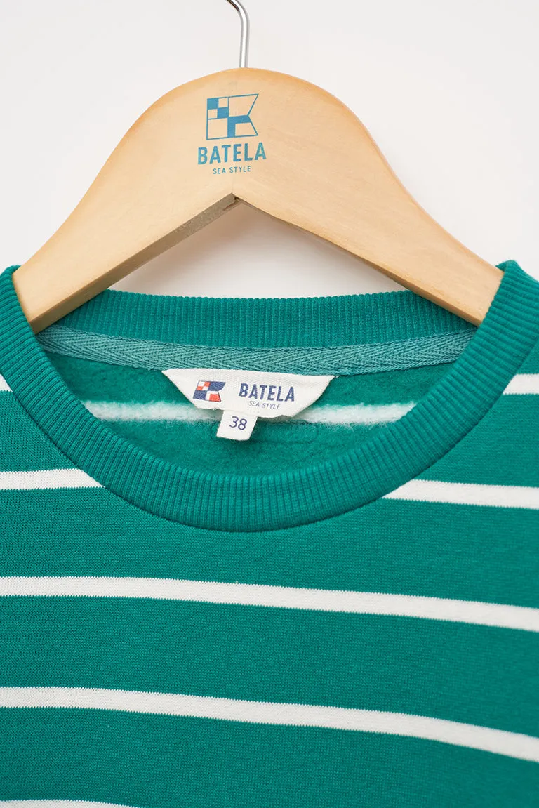 Sudadera de felpa con raya y detalle de ancla