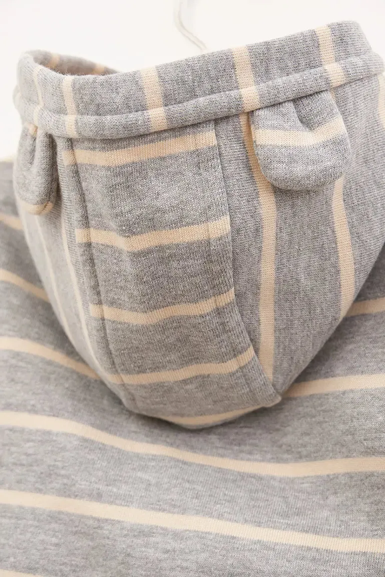Sudadera marinera a rayas con capucha