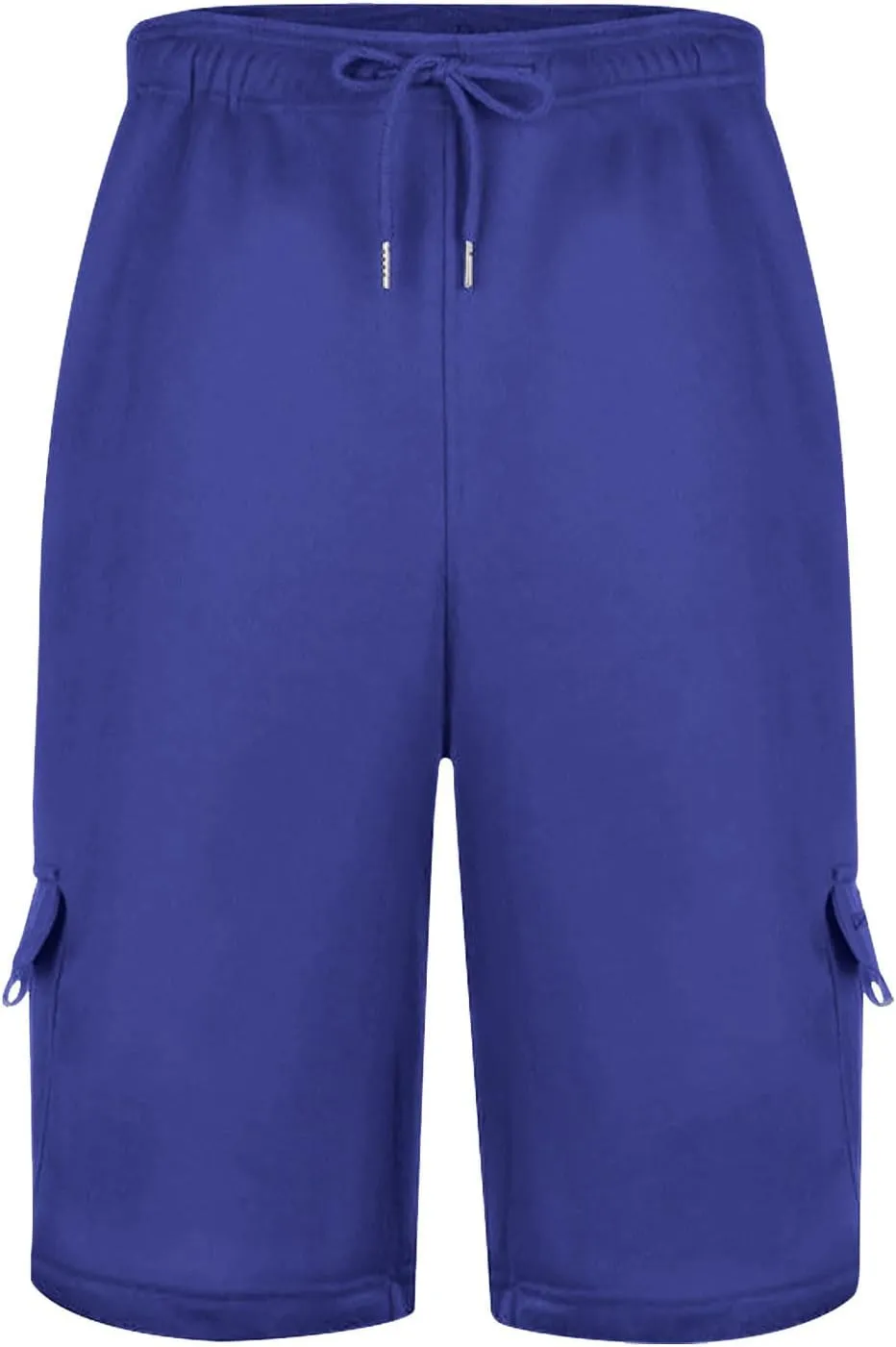 Sweat Cargo Shorts for Men Summer Casual Knee Length Work Bermuda Jogger Shorts Stretch Waist Workout Short Pants
