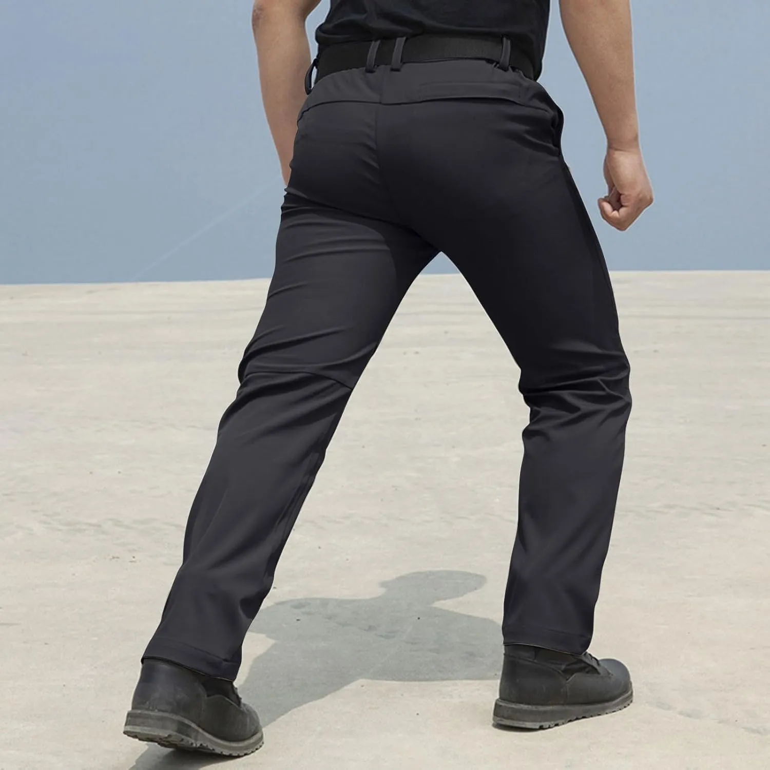 Tactical Hiking Cargo Pants for Men Ripstop Waterproof Stretch Pants Elastic Waist Relaxed Fit Utility Outdoor Apparel