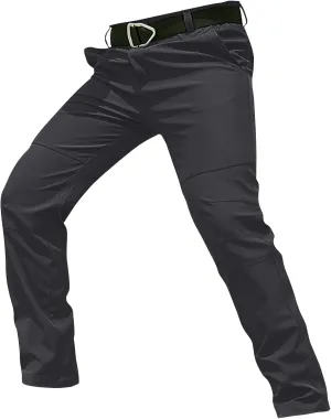 Tactical Hiking Cargo Pants for Men Ripstop Waterproof Stretch Pants Elastic Waist Relaxed Fit Utility Outdoor Apparel