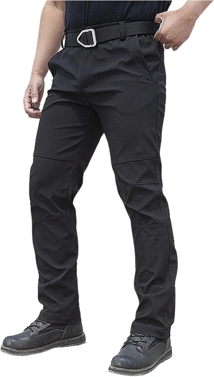 Tactical Hiking Cargo Pants for Men Ripstop Waterproof Stretch Pants Elastic Waist Relaxed Fit Utility Outdoor Apparel
