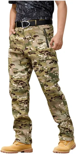 Tactical Hiking Cargo Pants for Men Ripstop Waterproof Stretch Pants Quick Dry Relaxed Fit Utility Outdoor Apparel