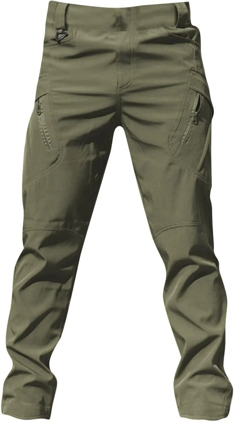 Tactical Pants for Men Stretch Ripstop Waterproof Zipper Cargo Hiking Pants Breathable Work Pant Fishing with Pockets
