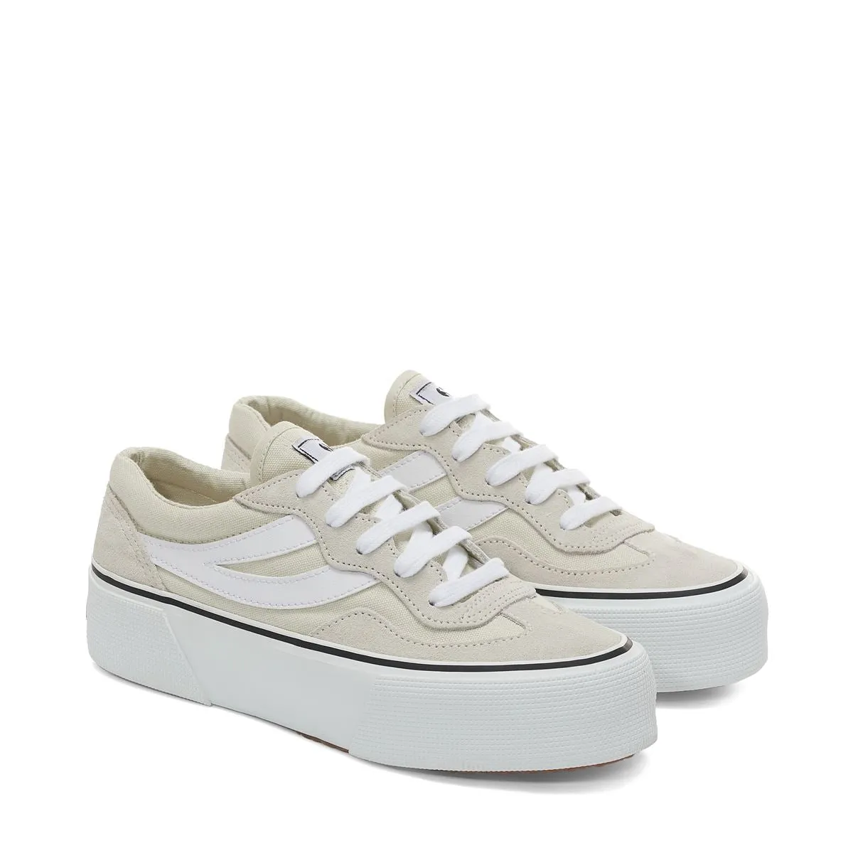 Tenis 3041 Revolley Colorblock Platform Grises