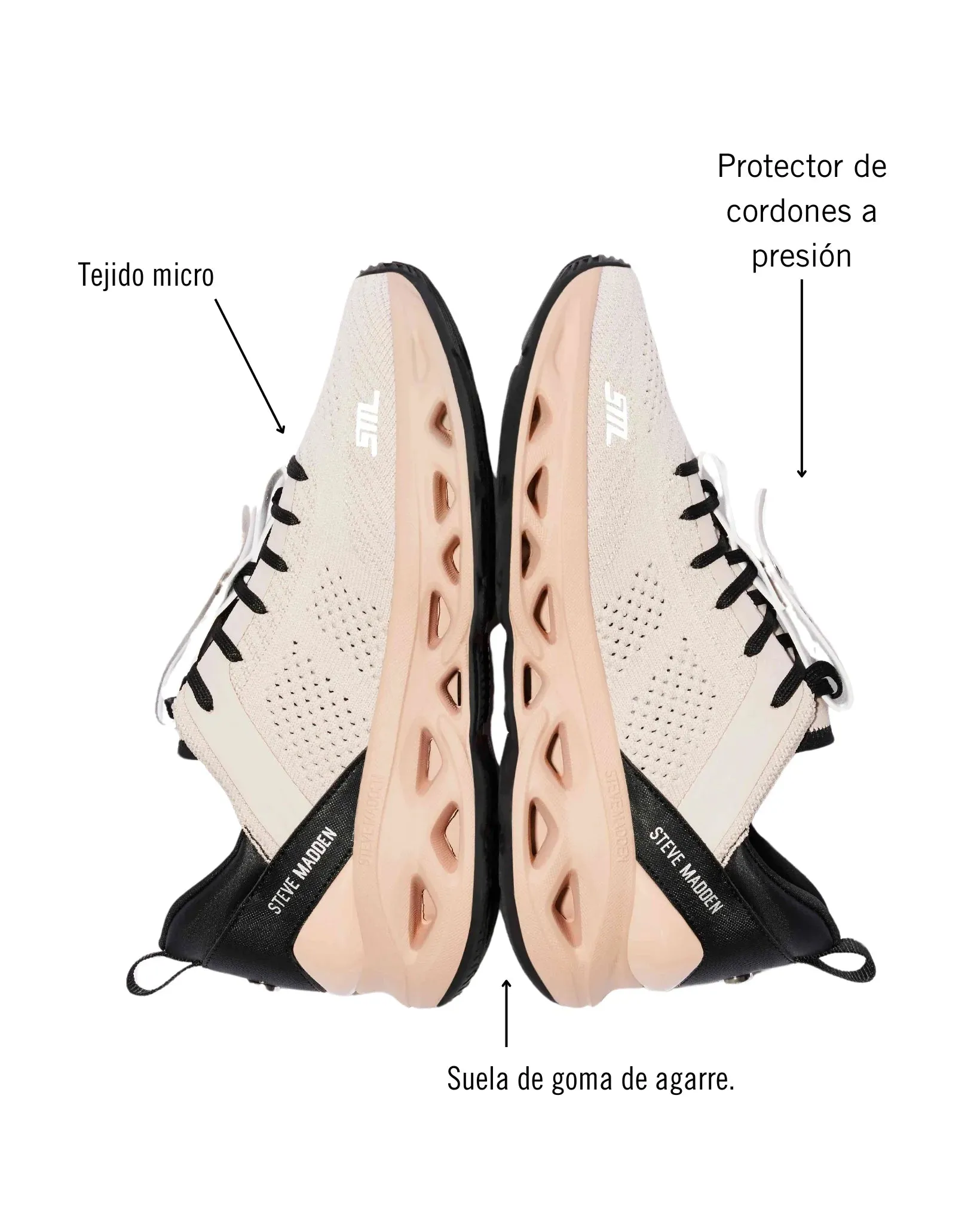 Tenis Surge 1 Beige Negros