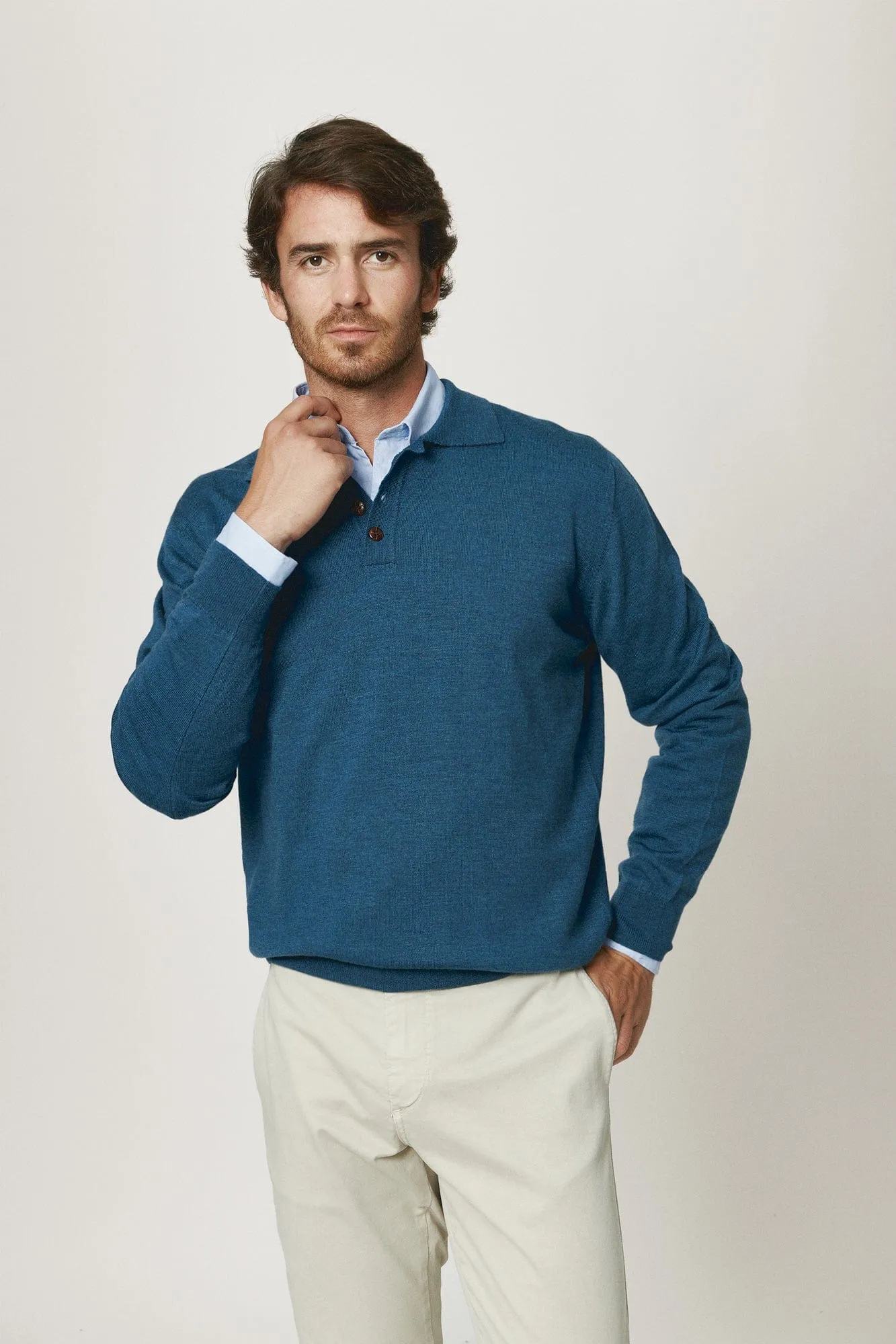 The Jersey Merino Polo Azul Juzcar