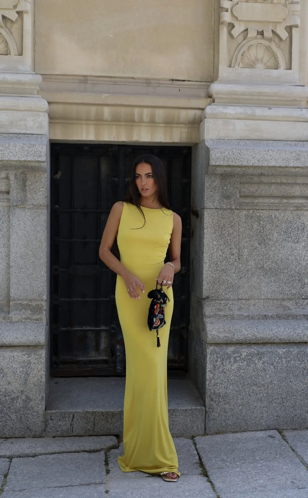 VESTIDO AMARELO LONGO