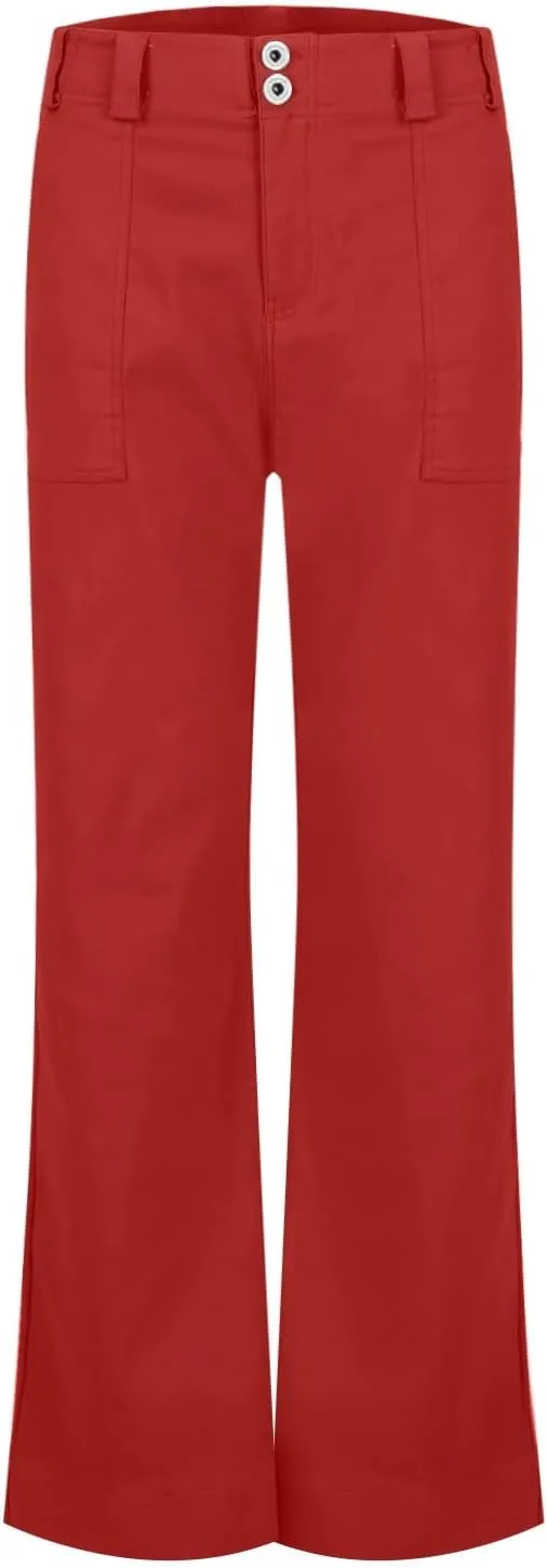 Womens Jeans Mid Rise Wide Leg Bell Bottom Flare Jean Stretchy Skinny Trendy Bootcut Demin Pants with Pockets