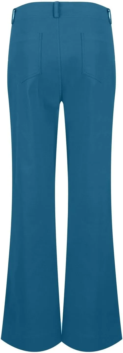 Womens Jeans Mid Rise Wide Leg Bell Bottom Flare Jean Stretchy Skinny Trendy Bootcut Demin Pants with Pockets