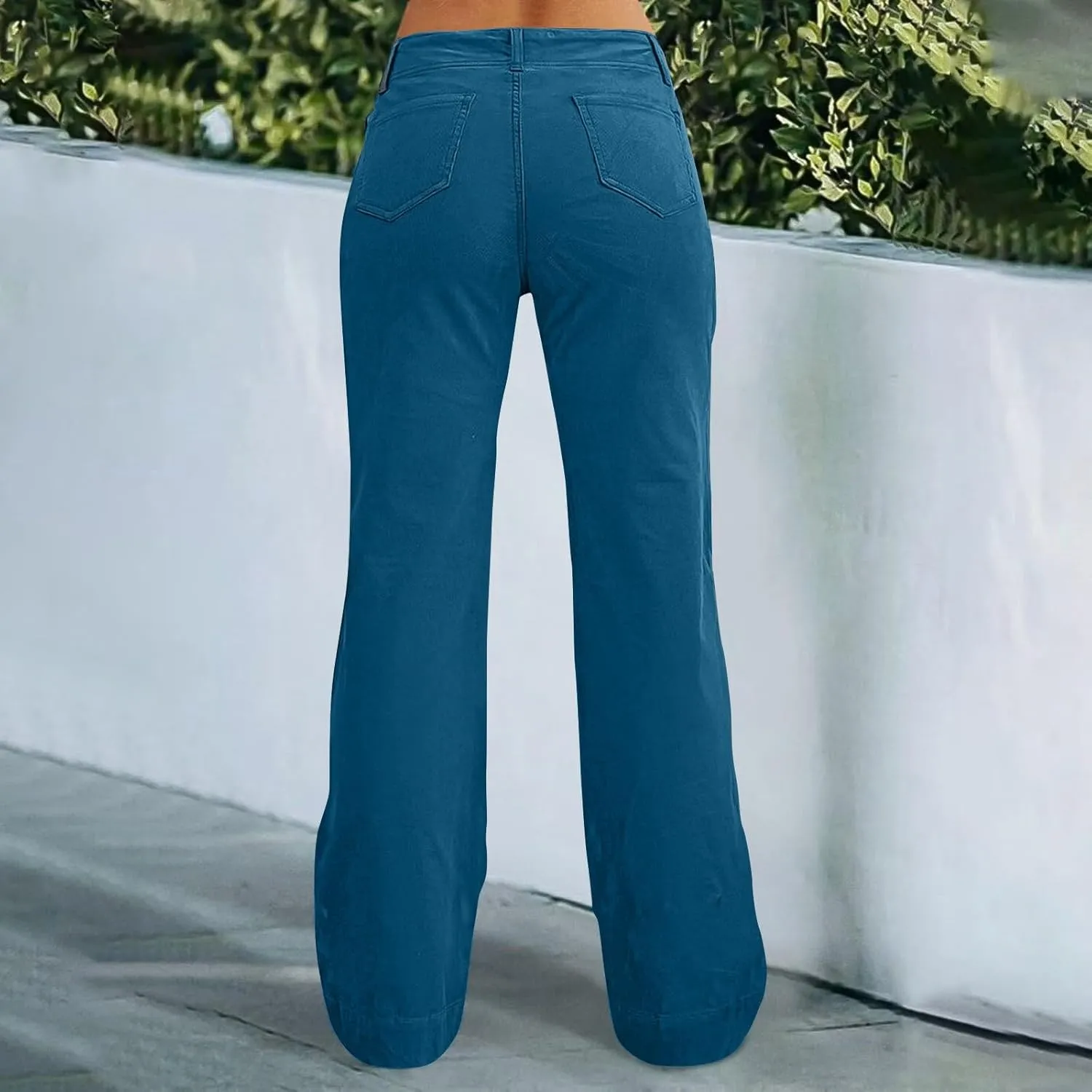 Womens Jeans Mid Rise Wide Leg Bell Bottom Flare Jean Stretchy Skinny Trendy Bootcut Demin Pants with Pockets