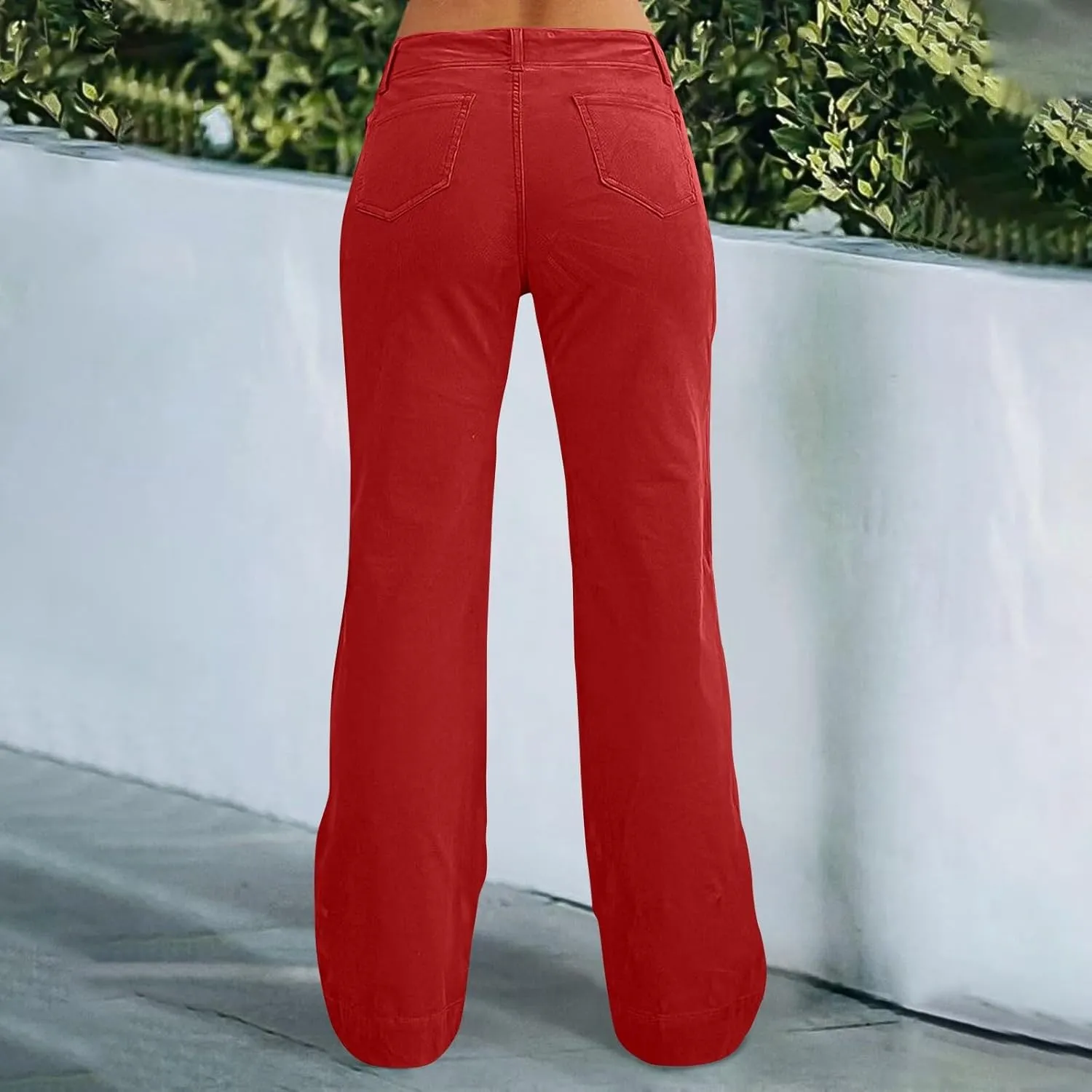 Womens Jeans Mid Rise Wide Leg Bell Bottom Flare Jean Stretchy Skinny Trendy Bootcut Demin Pants with Pockets