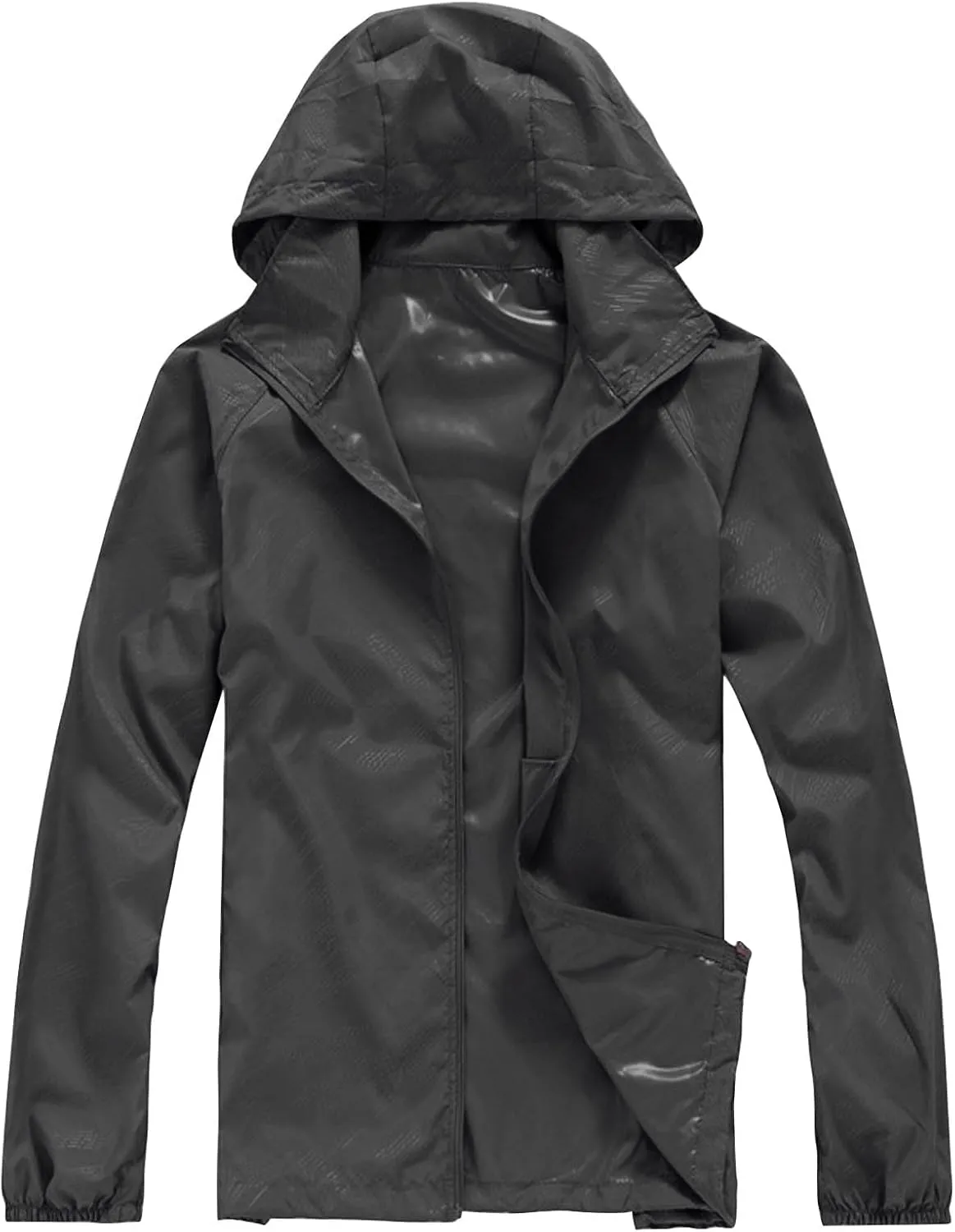 Women's Lightweight Rain Jacket Waterproof Packable Raincoat Sun Protection Hoodies Golf Hiking Travel Windbreaker