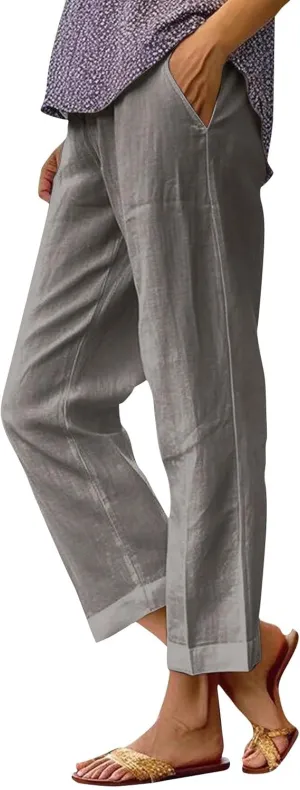 Women's Lounge 2025 Casual Wide Leg Fall Clothes Spring Resort Wear Pants with Pockets, S-5XL