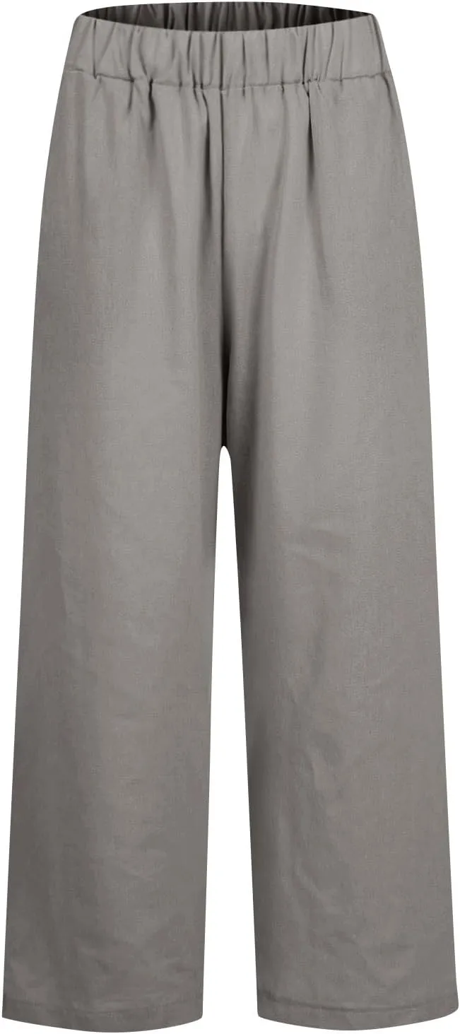 Women's Lounge 2025 Casual Wide Leg Fall Clothes Spring Resort Wear Pants with Pockets, S-5XL