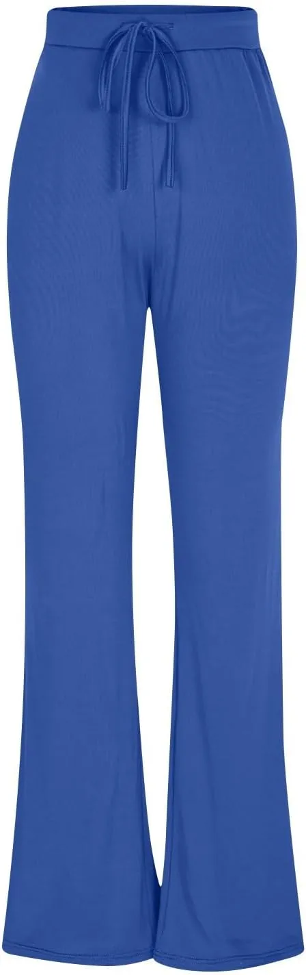 Women's Yoga Pants High Waisted Flare Pants Bell Bottom Leggings Drawstring Lounge Pants Comfy Casual Pants Gym Pants