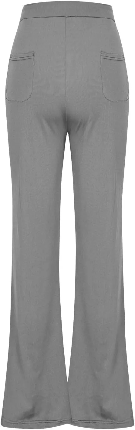 Women's Yoga Pants High Waisted Flare Pants Bell Bottom Leggings Drawstring Lounge Pants Comfy Casual Pants Gym Pants